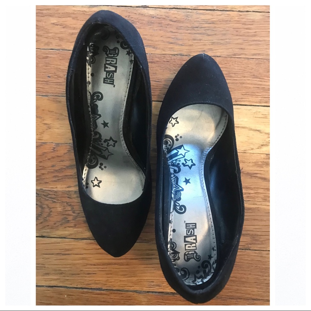 Black Micro Suede Pumps